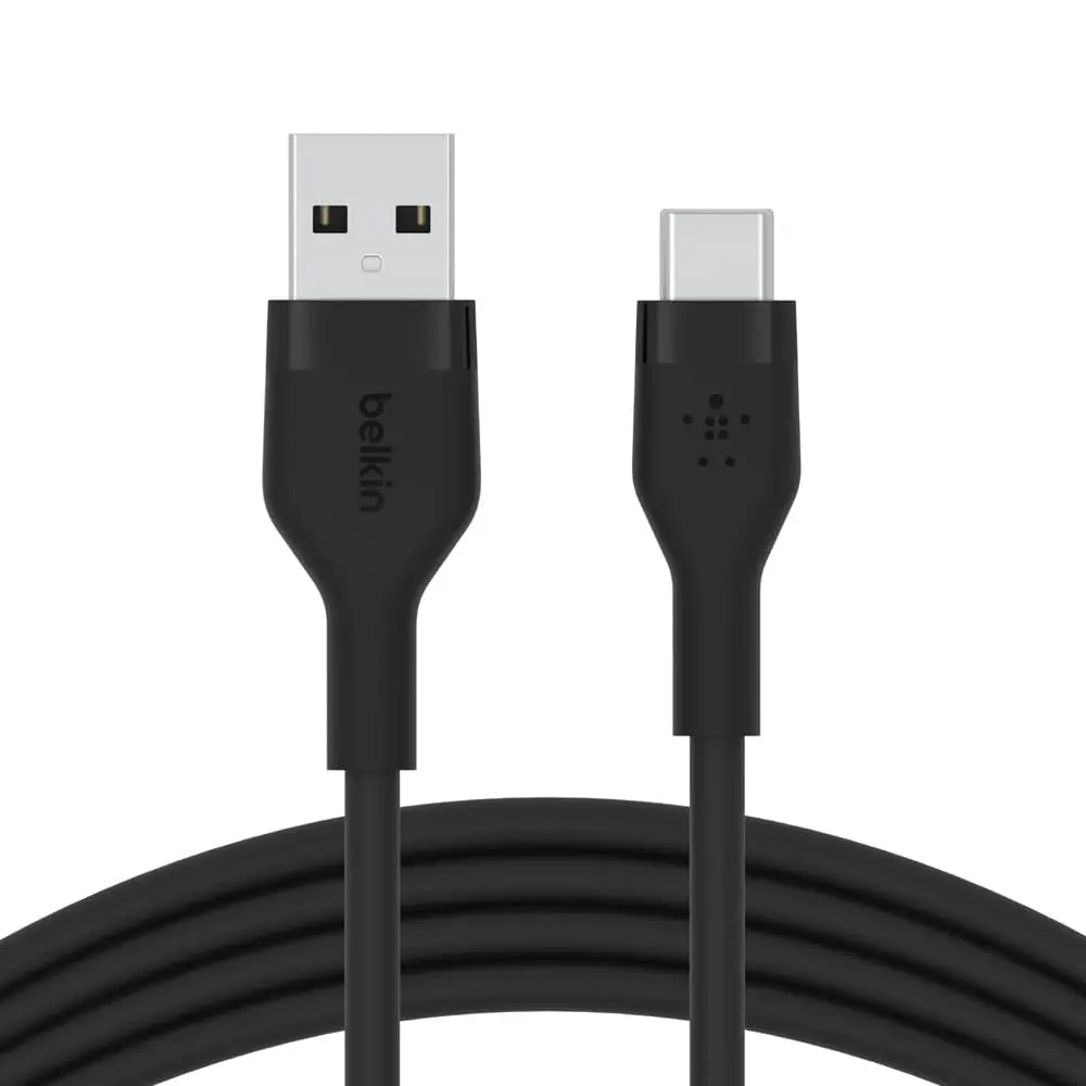 Кабель Belkin USB-A > USB-C заряджання/синхронізації 3м, 15Вт, Type-C, силіконовий з кліпсою, чорний teh0013621 - фото 2