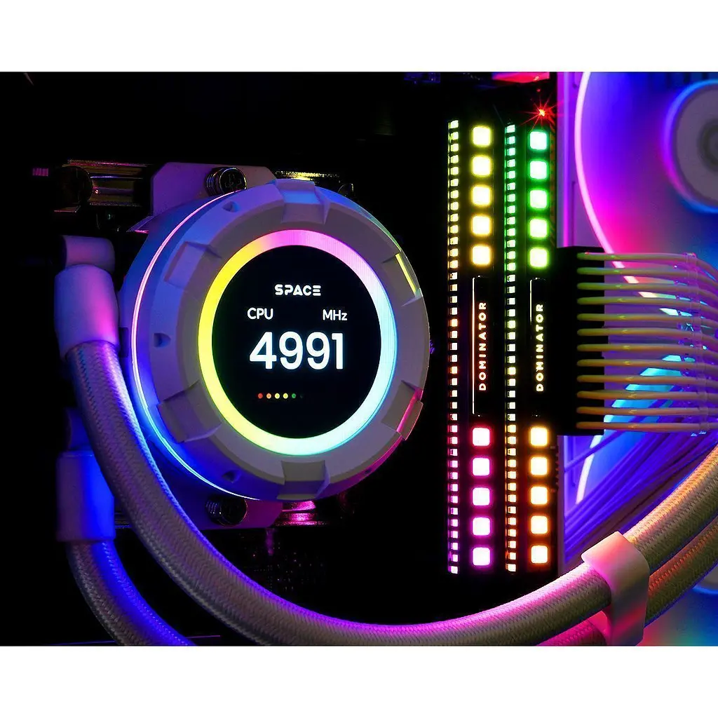 Система водяного охолодження ID-COOLING Space LCD SL360 White [148459] - фото 11