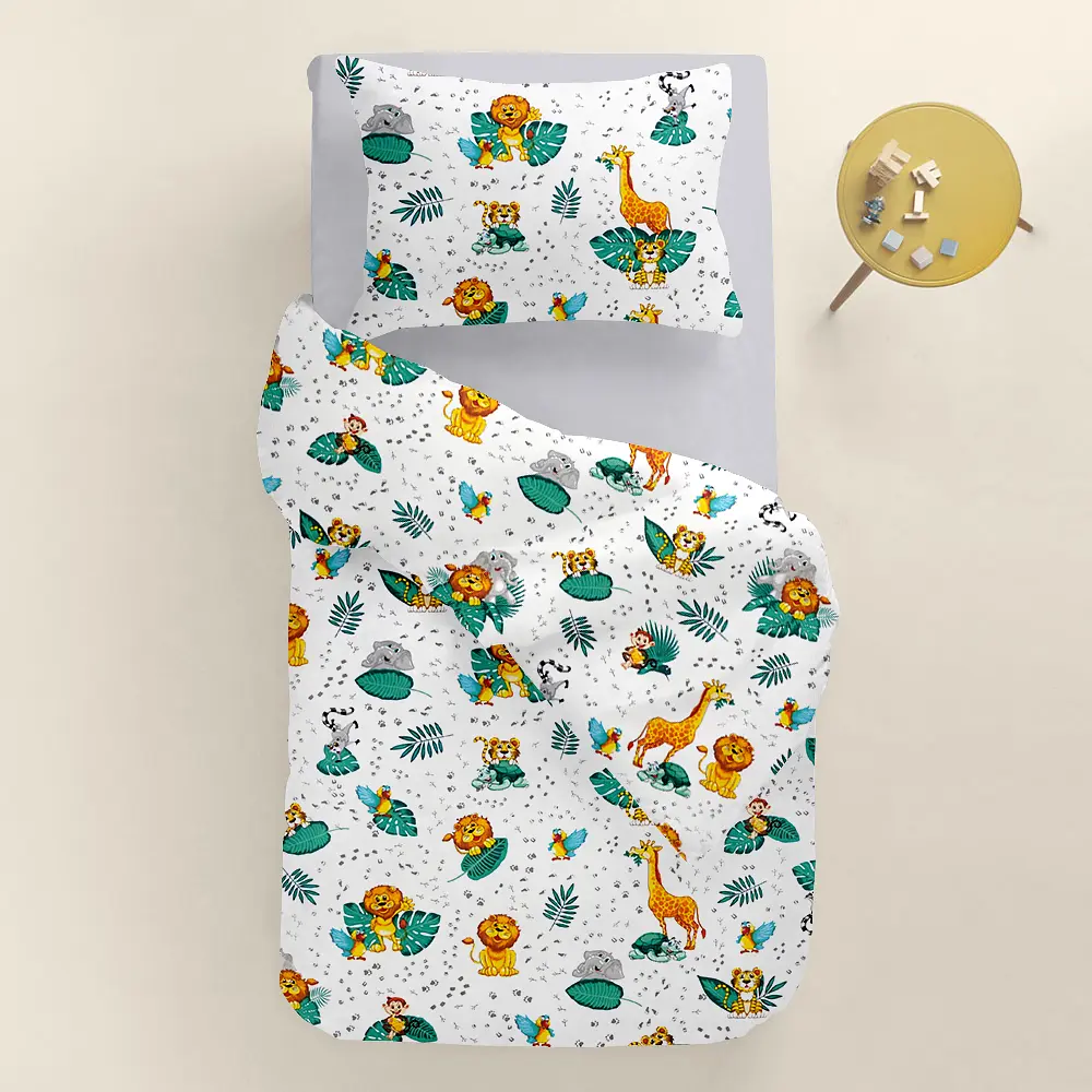 Дитяча постіль Cosas Zoo Animals CS1 без простирадла 110х140 см (AnimalsZooPaws_140_2) - фото 2