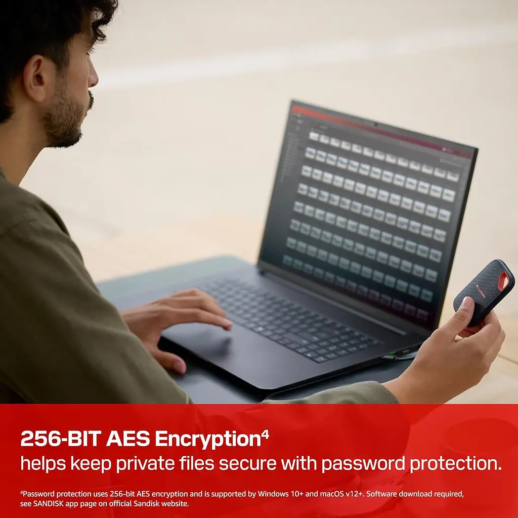 Накопитель SSD Sandisk SSD 1TB USB 3.2 (SDSSDE70-1T00-G25) - фото 7