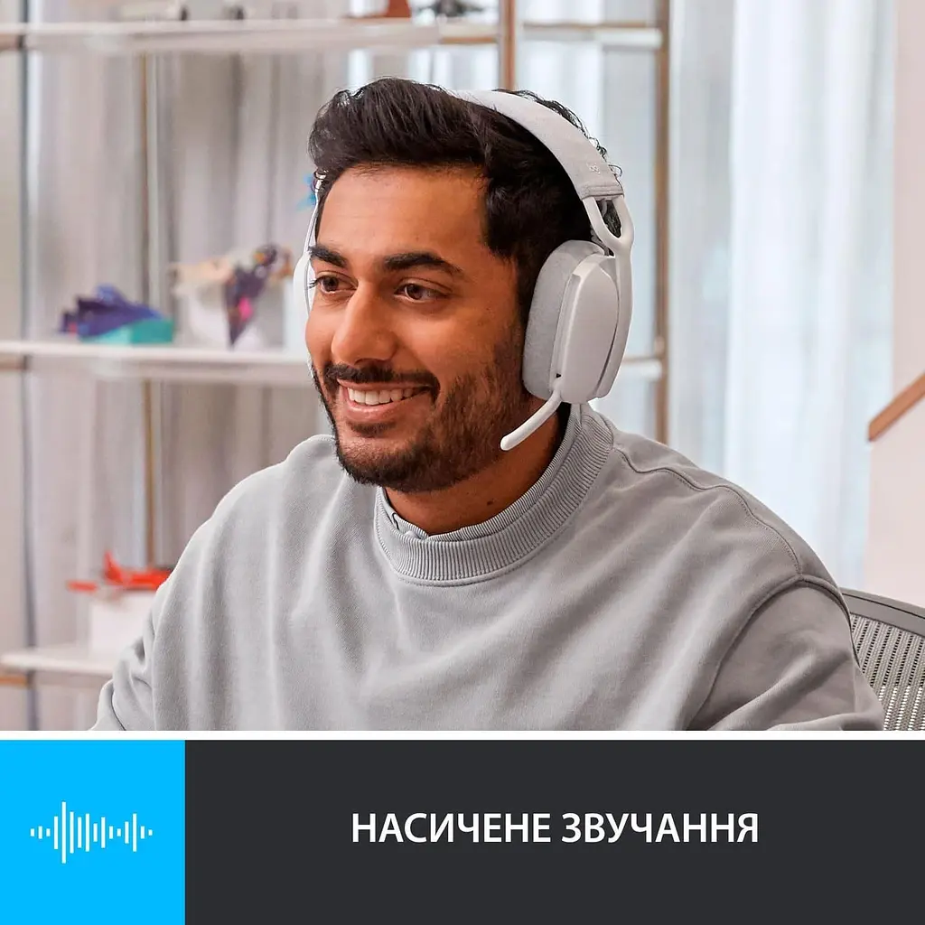 Гарнітура Logitech ZONE VIBE 100 Wireless Off White (981-001219) - фото 4