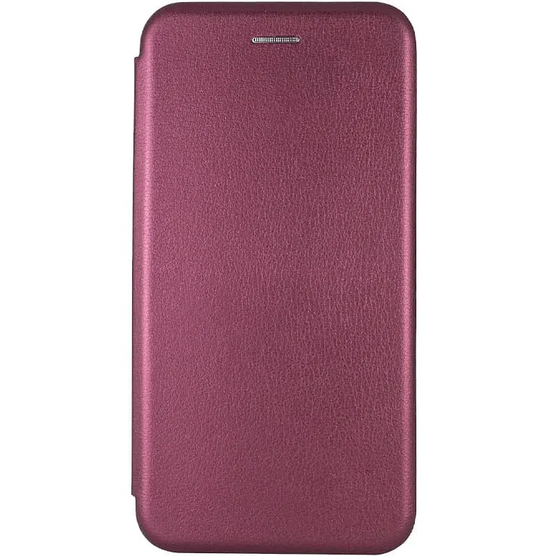 Кожаный чехол-книжка Epik Classy для Motorola Edge 70 Fusion / 70 Fusion+ Бордовый
