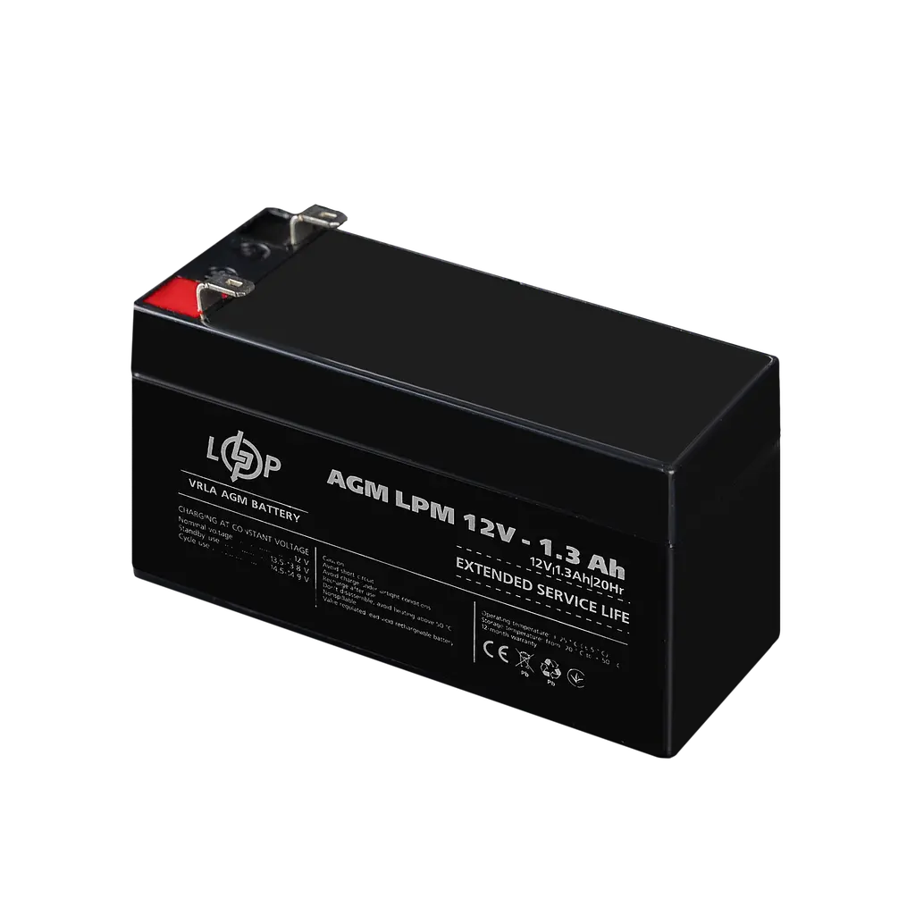 Аккумулятор AGM LPM 12V – 1.3 Ah - фото 3