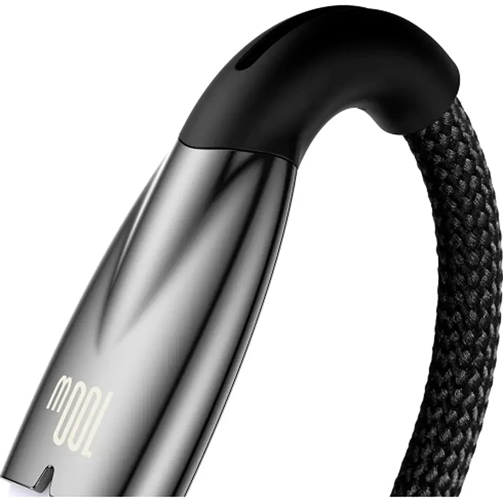 Кабель Baseus Glimmer Series USB-А to USB-C 100W 1m Black (CADH000401) [106120] - фото 4