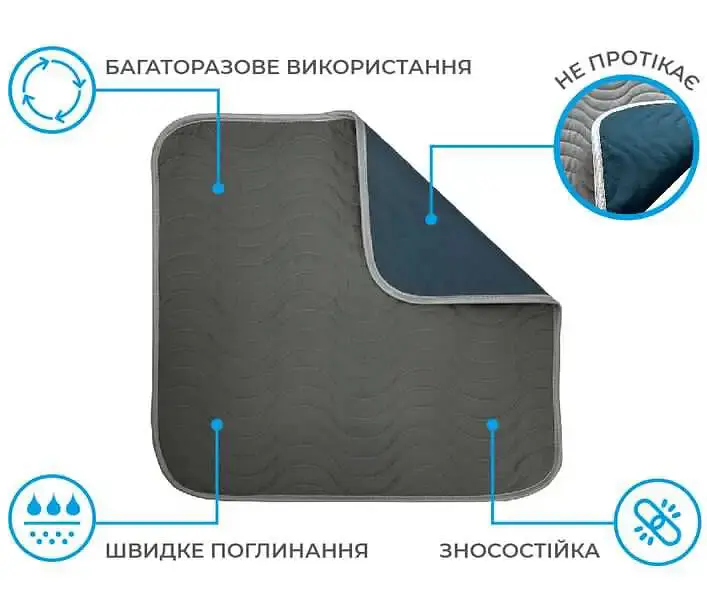 Пелюшка багаторазова для собак Wow Pets Training 50 х 60 см - фото 2