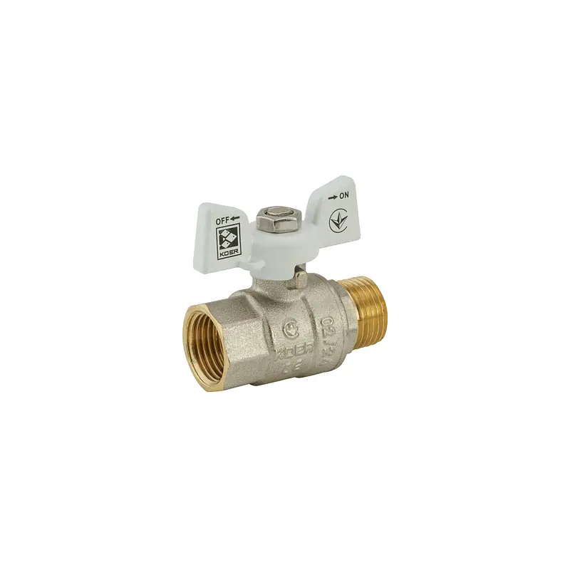Кран кульовий Koer 1/2" ГШМ (KR.218.W) білий KR0182 - фото 2