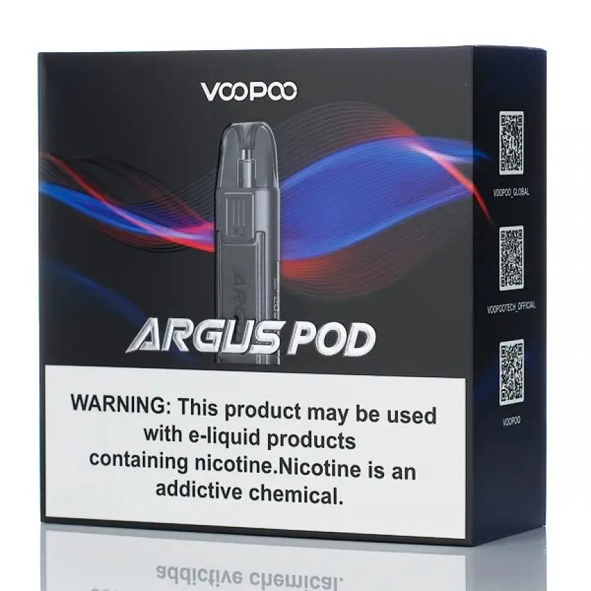 Под-система VooPoo Argus Pod 20 W Pod System 800 mAh 2 ml Carbon Fiber Сіра (10241) - фото 6