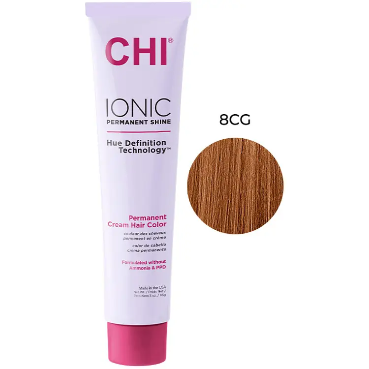 Крем-фарба для волосся CHI Ionic 8CG середній мідно-золотистий професійна безаміачна 85 г - фото 2
