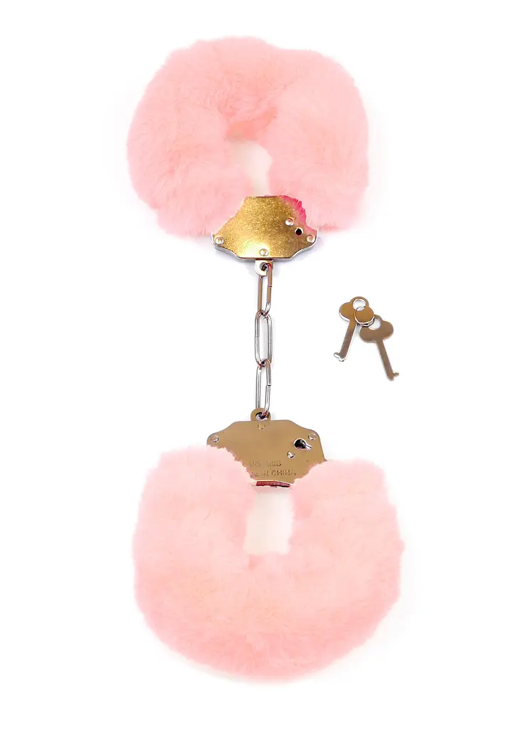Наручники Fetish Boss Series Furry Cuffs Light Pink - фото 3
