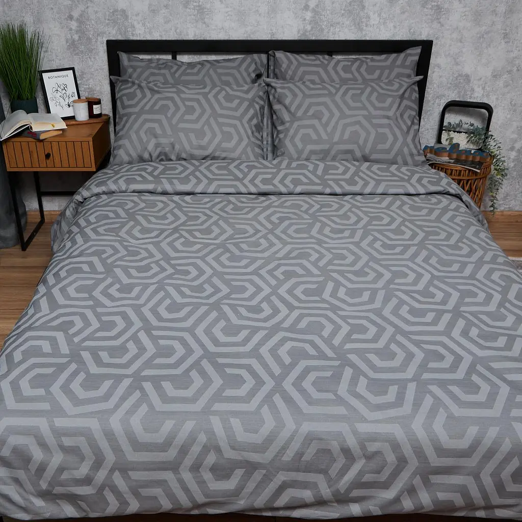 Комплект постільної білизни Moon&Star Бязь Gold Люкс Urban Style Полуторний Євро 160х220 наволочки 2х50х70 - фото 5