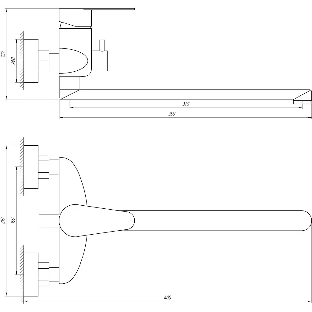 Смеситель для ванны Globus Lux MAIN SM-208 - фото 4