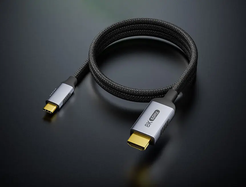 Кабель-перехідник Digital ZX145 USB Type-C - HDMI 8K 60Hz 2 м Чорний (HDMIC8K-2m) - фото 7