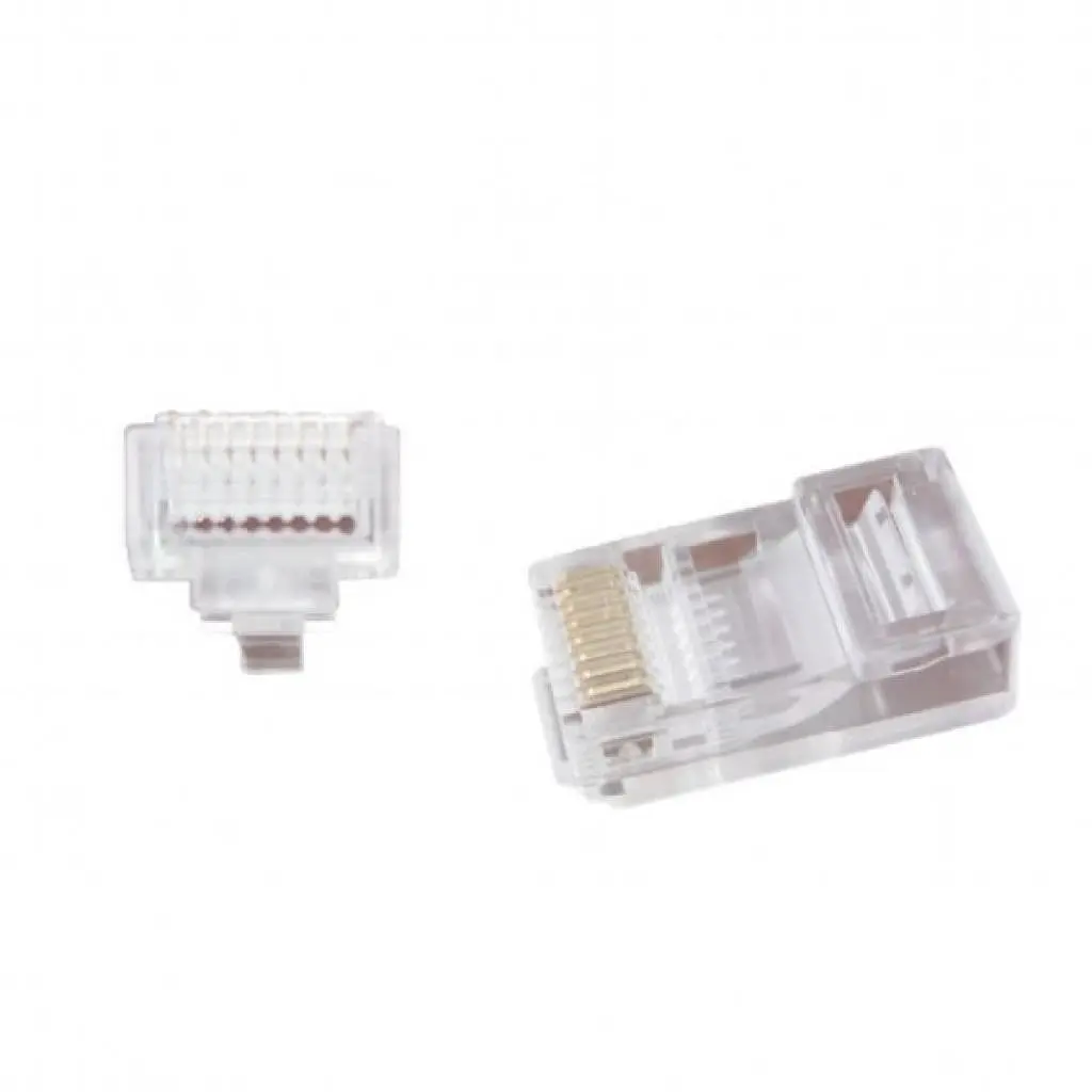 Конектор RJ45 cat.5e UTP 8P8C (наскрізні отв., позолоч. конт.) 10 шт Cablexpert (LC-PTU-01/10) - фото 2