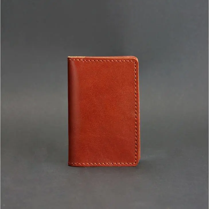 Шкіряний кард-кейс (візитниця) 6.0 світло-коричневий - фото 6