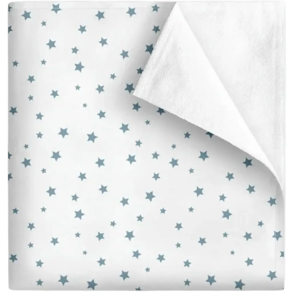 Багаторазова непромокаюча пелюшка Cosas Azure Starfall 100х120 см біло-блакитна (Diaper_StarLightBlueWhite_100x120)