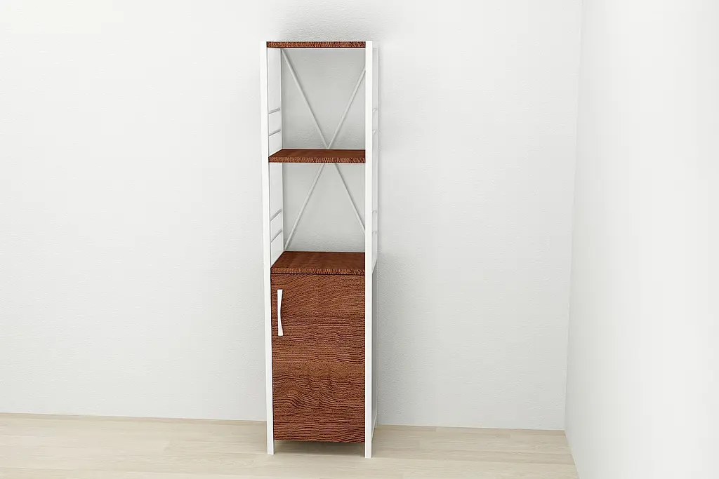 Етажерка 3/34 Ferrum-decor Серії Конект із тумбою 144x34x28 Білий ДСП Венге (FRD-105529) - фото 3