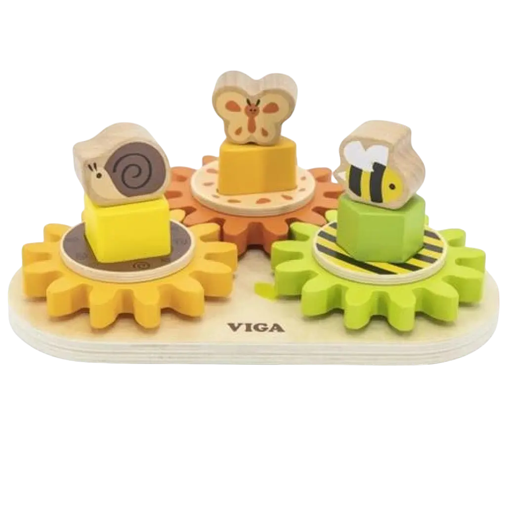 Розвивальна іграшка Viga Toys Звірята на шестерінках (44690)