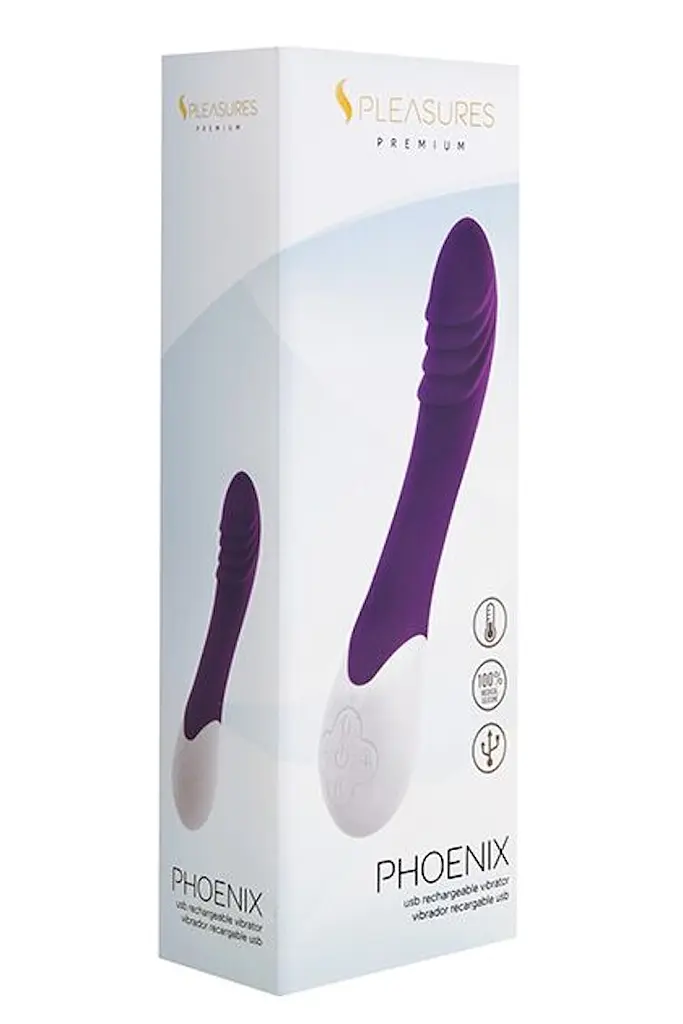 Вибратор S Pleasures Premium Phoenix 21.1 см фиолетовый - фото 3