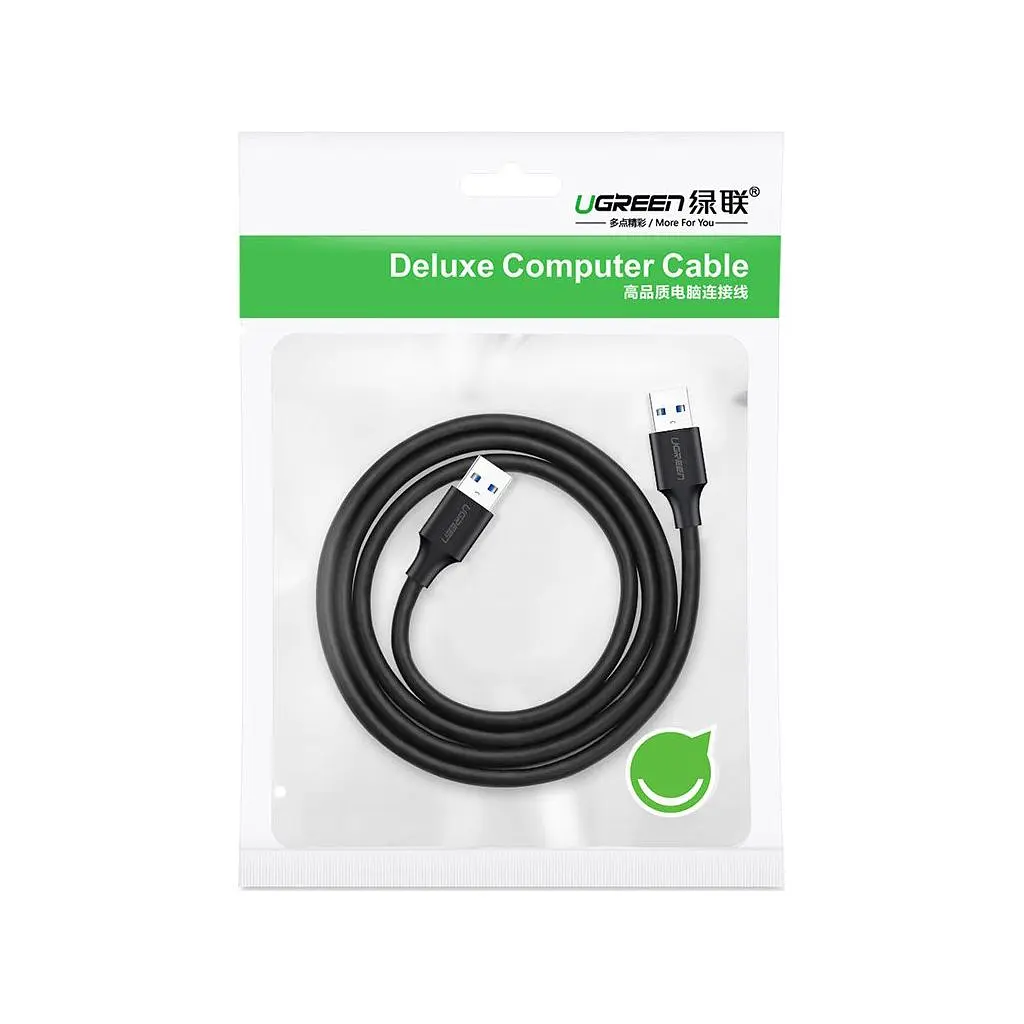Дата кабель USB 2.0 AM/AM 0.5m US102 black Ugreen (10308) - фото 2
