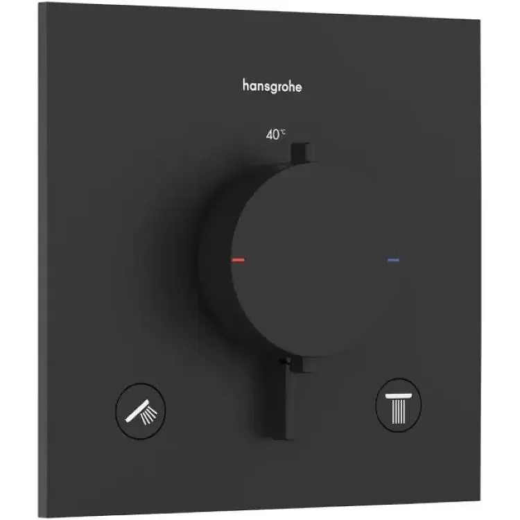 Термостат для душу Hansgrohe Ecostat Comfort E прихованого монтажу 2 function matt black 33711670
