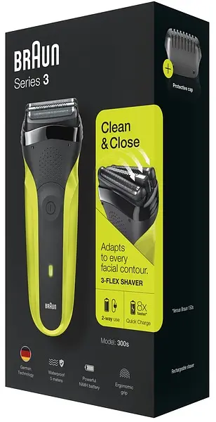 Електробритва Braun Series 3 300s Black/Green - фото 3