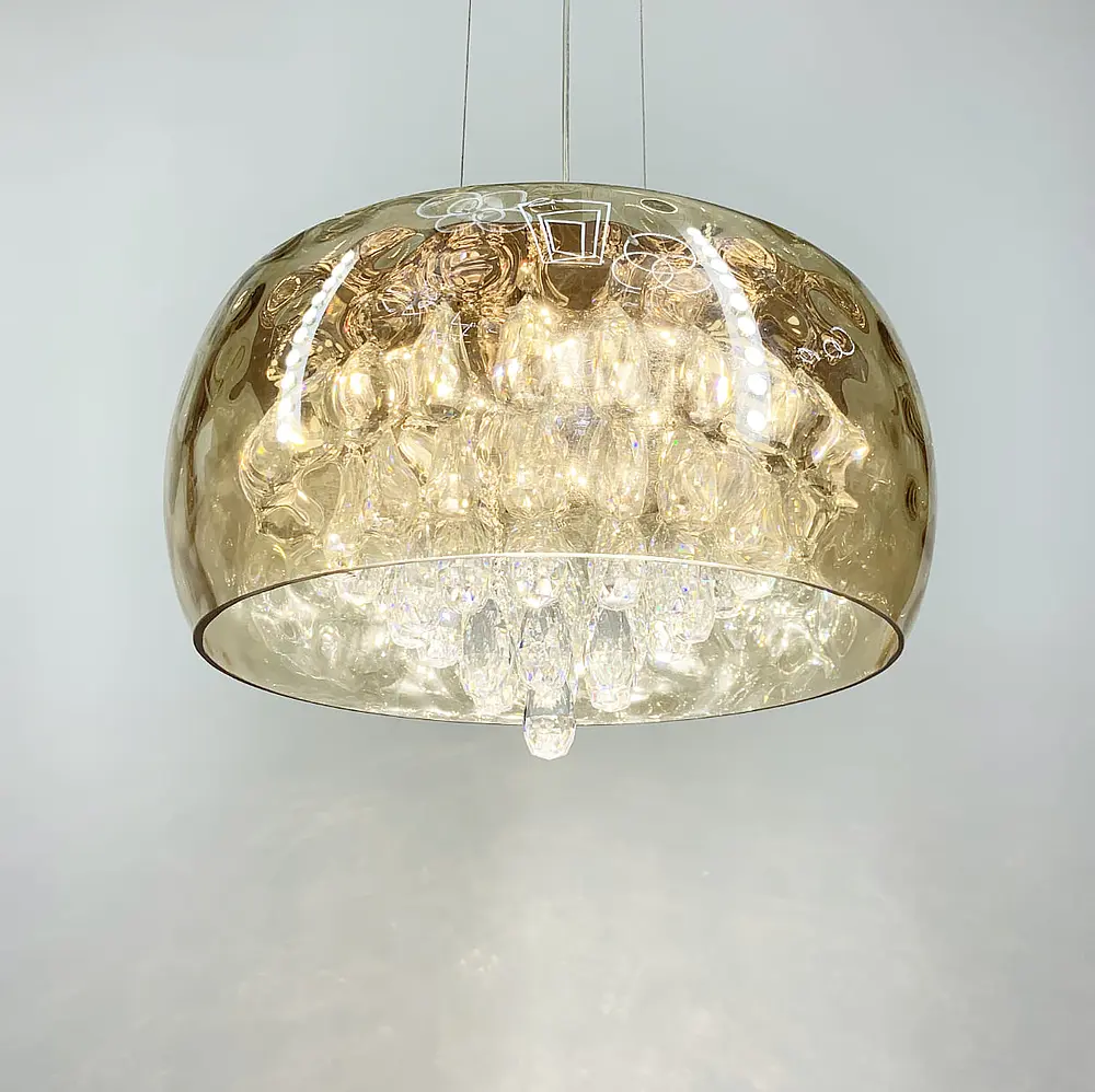 Дизайнерская люстра с каплями Line.F 0822 L - фото 6