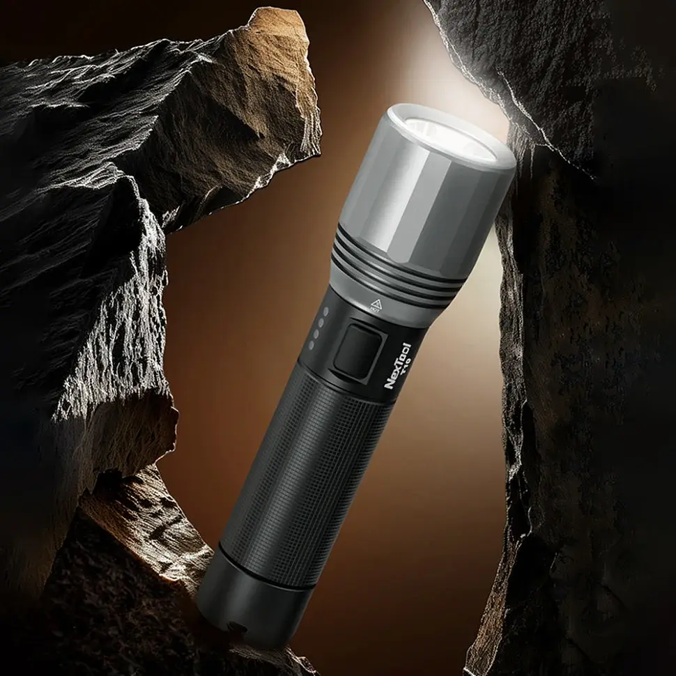 Ручний ліхтар NexTool Flashlight T10 2000 лм, алюмінієвий, 152х28х38 мм, чорний - фото 9