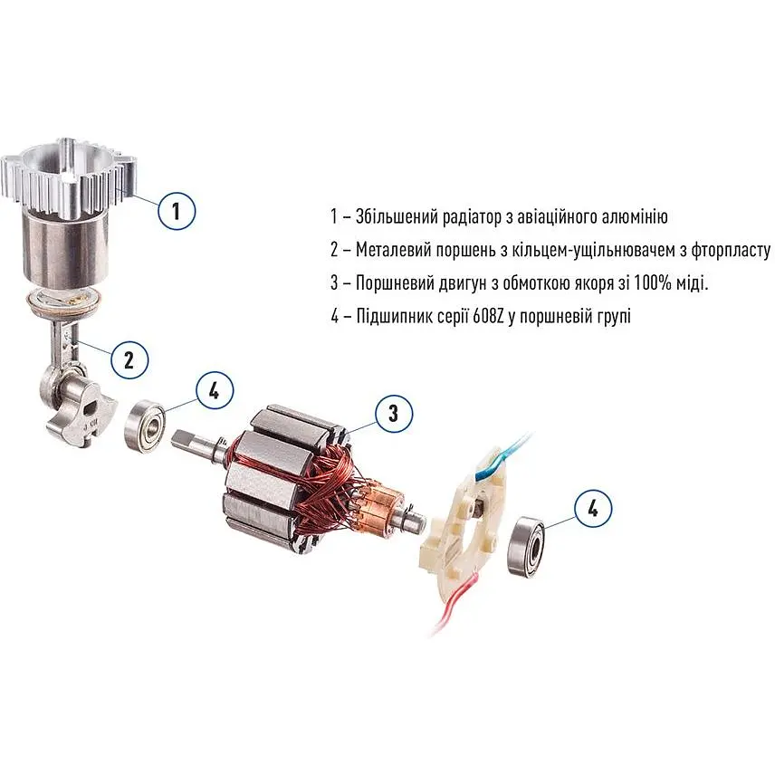 Компрессор Vitol K-72 150psi 5м (K-72) - фото 5