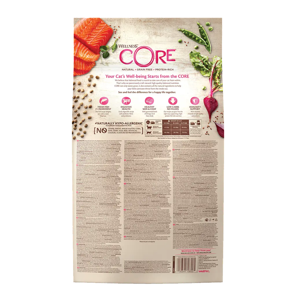 Сухий корм для стерилізованих котів Wellness CORE Sterilised Ocean з лососем - фото 2