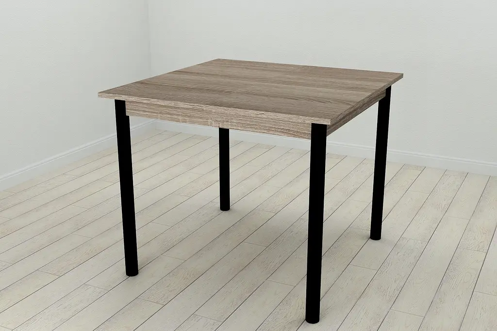 Стіл кухонний Ferrum-decor Агата 75x90x90 Чорний ДСП Сонома Трюфель 16мм (FRD-106265) - фото 5