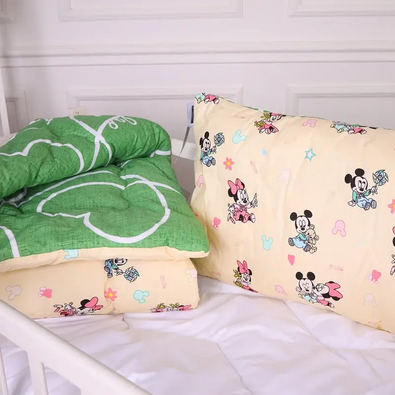 Набір дитячий MirSon зима Kids Time 20-0043 Green Mikey Mouse 110x140 см бавовна: ковдра з подушкою (2200009671272) - фото 2