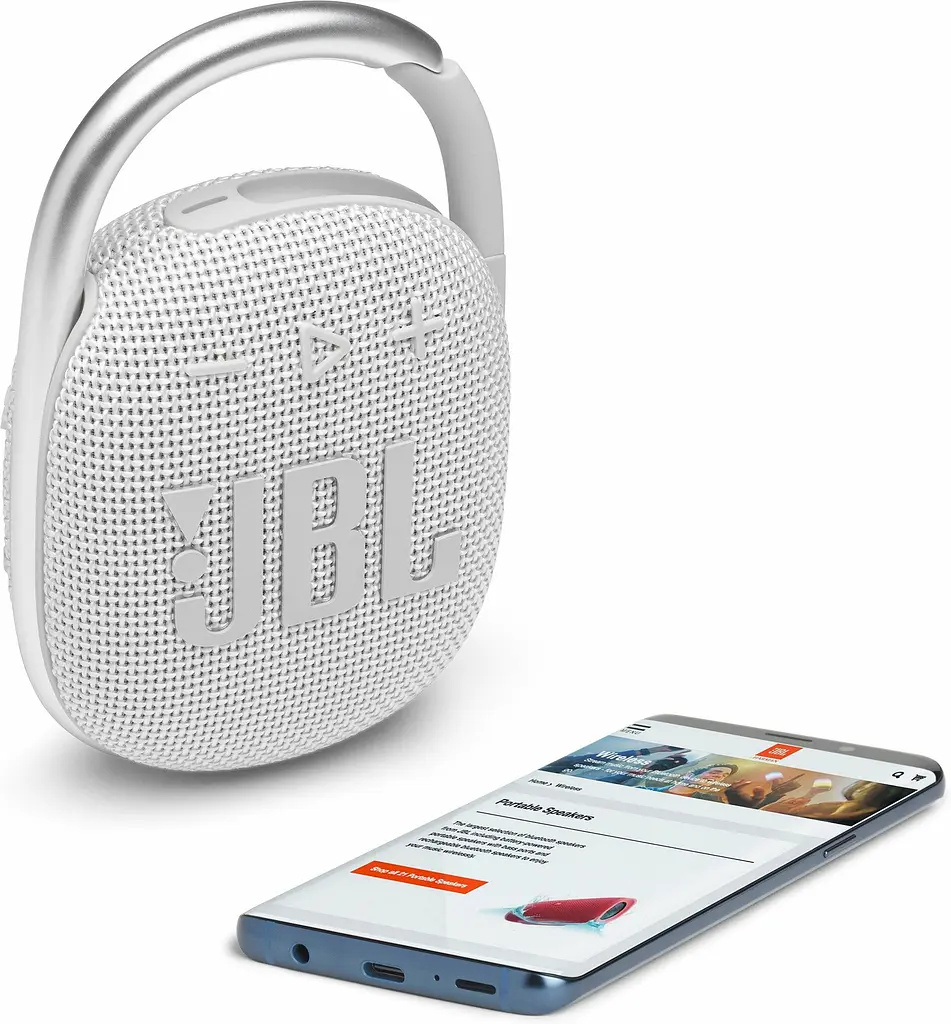 Портативна акустика JBL Clip 4 White JBLCLIP4WHT - фото 2