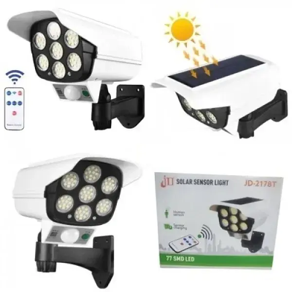 Вуличний ліхтар настіний у вигляді камери Solar BL-BK-2178T COB на сонячних батареях з датчиком руху
- фото 3
