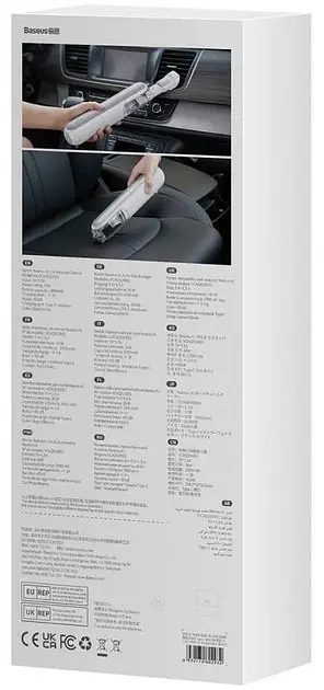 Портативний пилосос бездротовий для авто Baseus A1 Car Vacuum Cleaner білий - фото 6