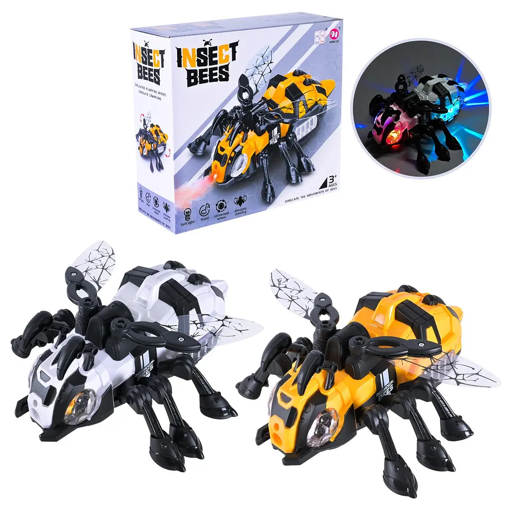 Інтерактивна механічна іграшка-комаха Insect bees зі світлом та звуком (HJ908) в асортименті