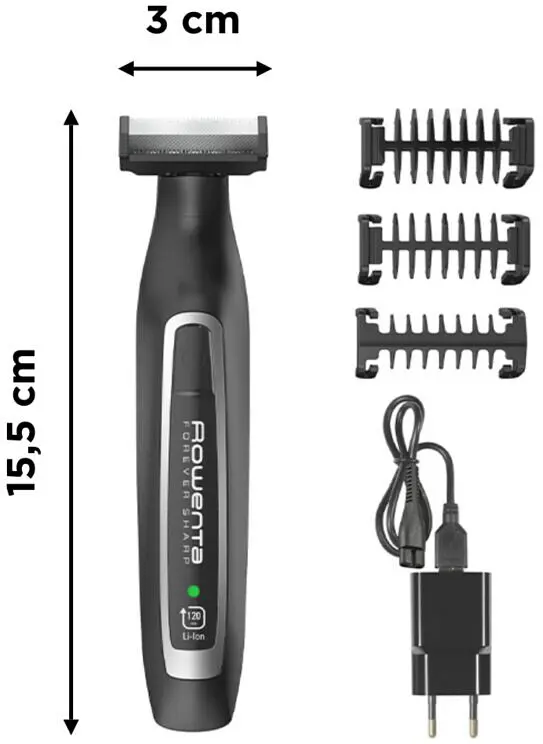 Тример для бороди та вусів Rowenta Forever Sharp, чорний (TN6000F5) - фото 5