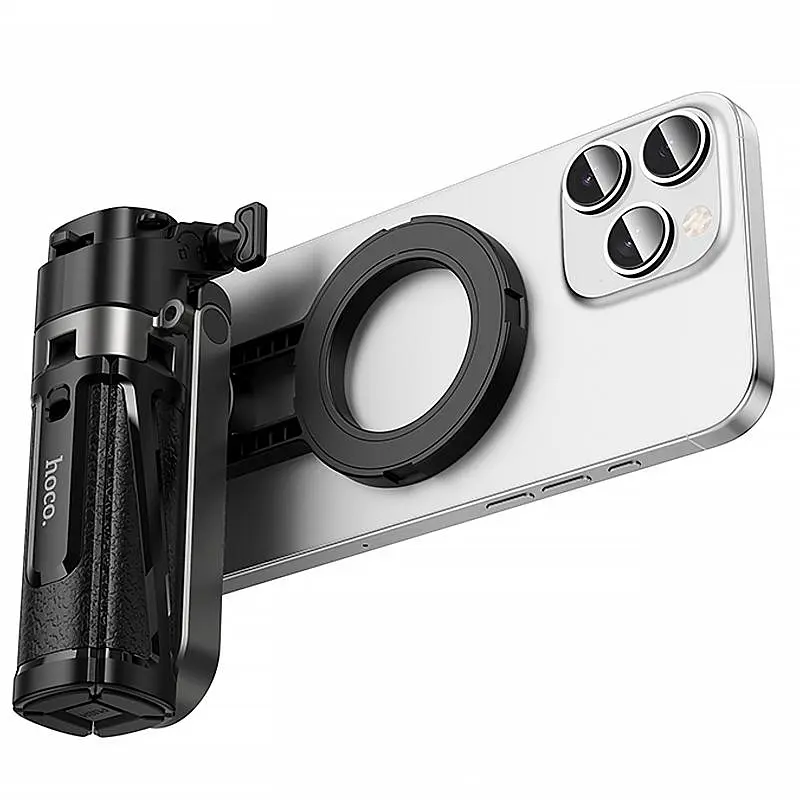 Монопод для селфі K27 Pro magnetic штатив + знімний BT пульт Black Hoco teh0029847 - фото 3