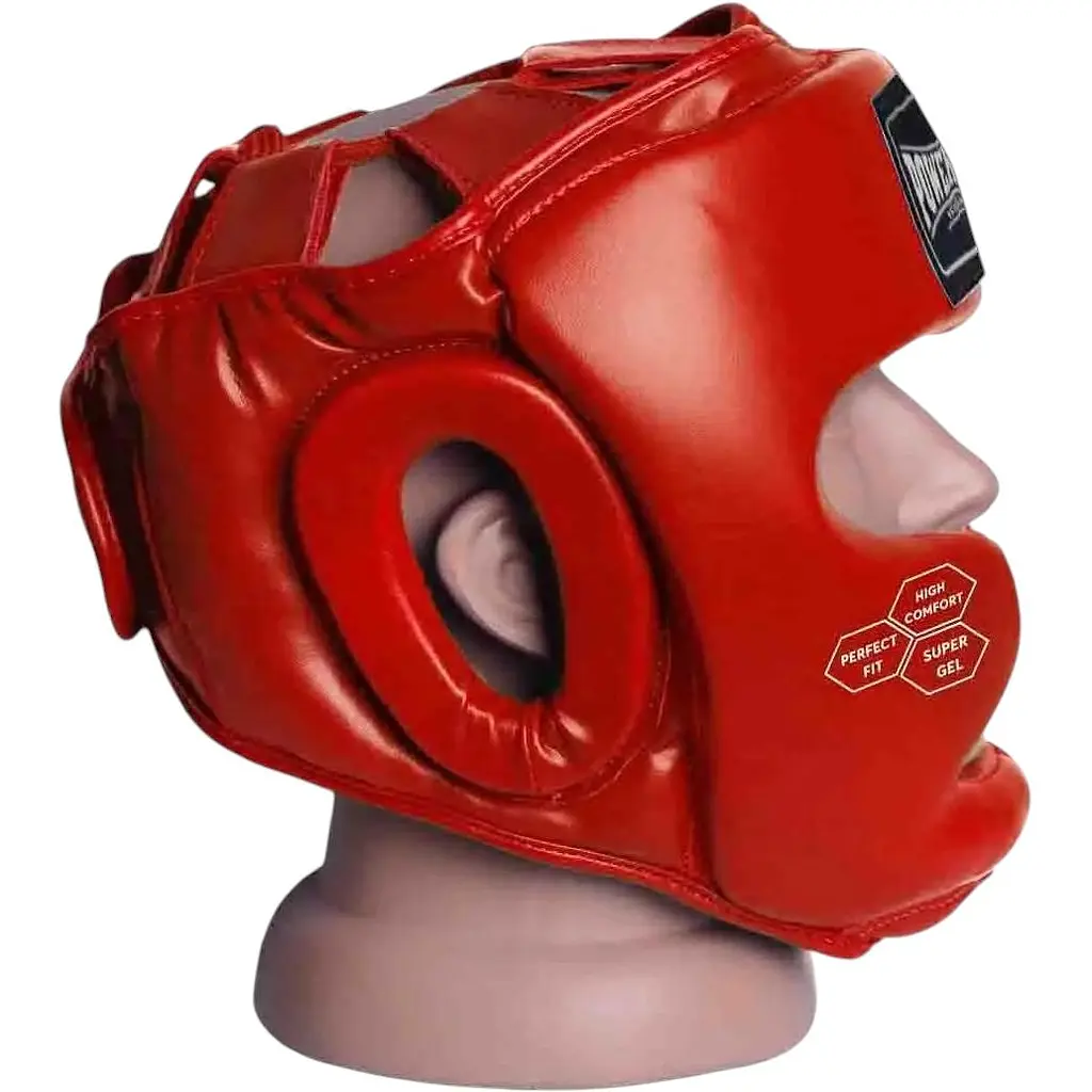 Боксерский тренировочный шлем PowerPlay 3043 L Red - фото 3