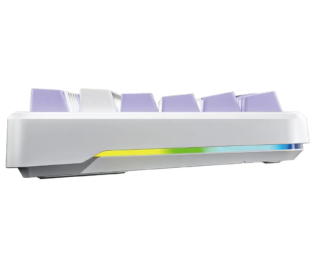 Механічна ігрова клавіатура Aula Mechanical F-87 White-Purple KRGD Blue switch - фото 2