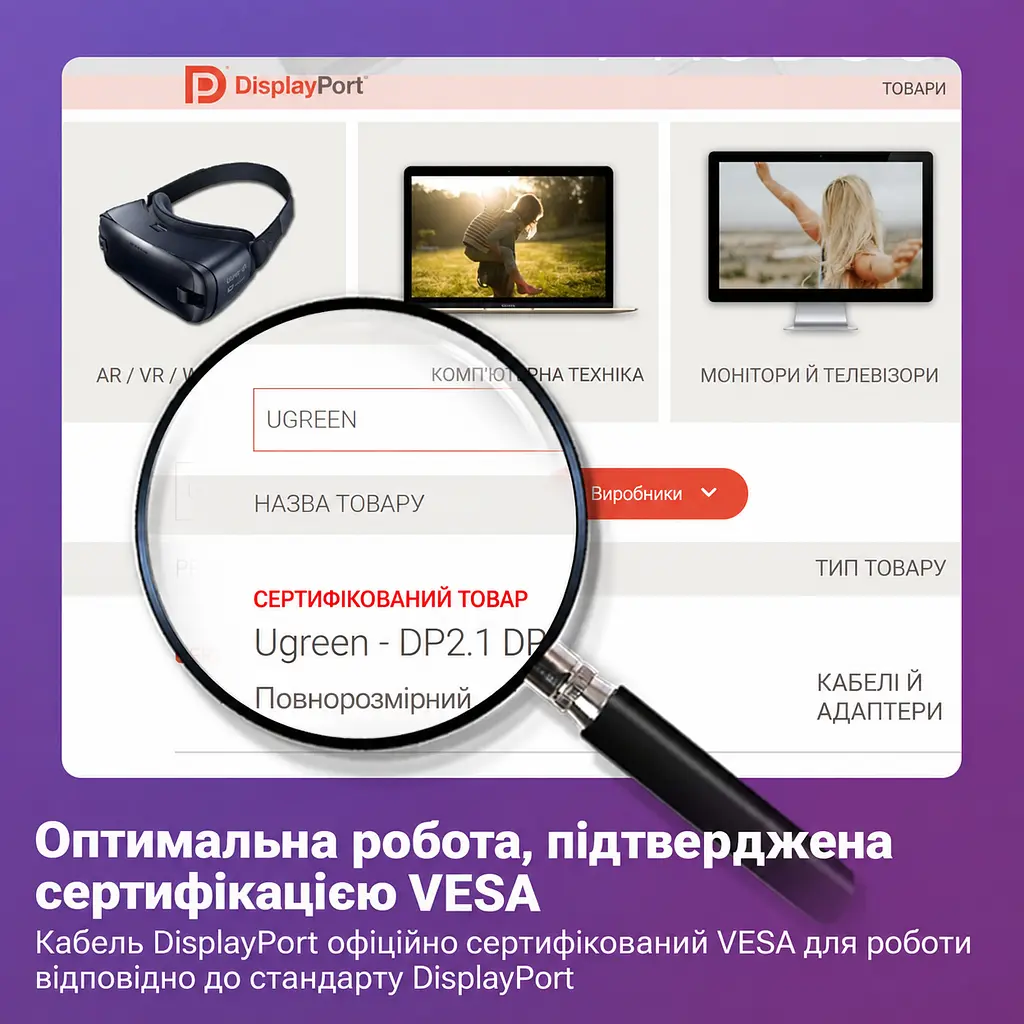 Кабель DisplayPort UGREEN DP118 2.1 16K 30 Гц 5 м чорний (45630) - фото 6