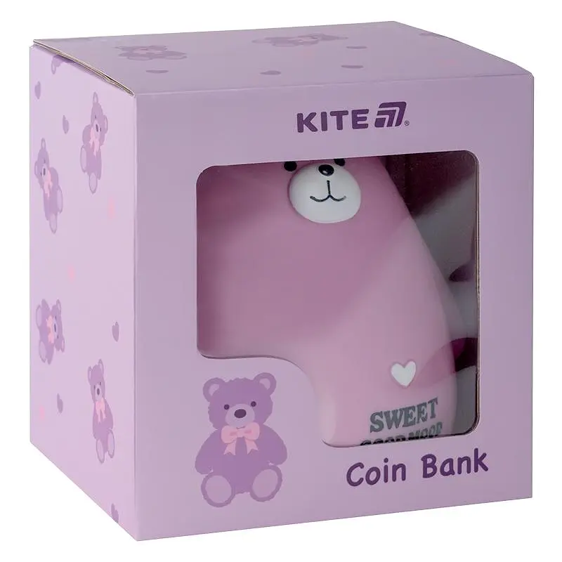 Копилка Kite Pink Bear розовая - фото 3