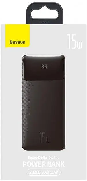 Зовнішній акумулятор Baseus Bipow Digital Display 15 W 20000 mAh (PPDML-J01) Чорний - фото 10