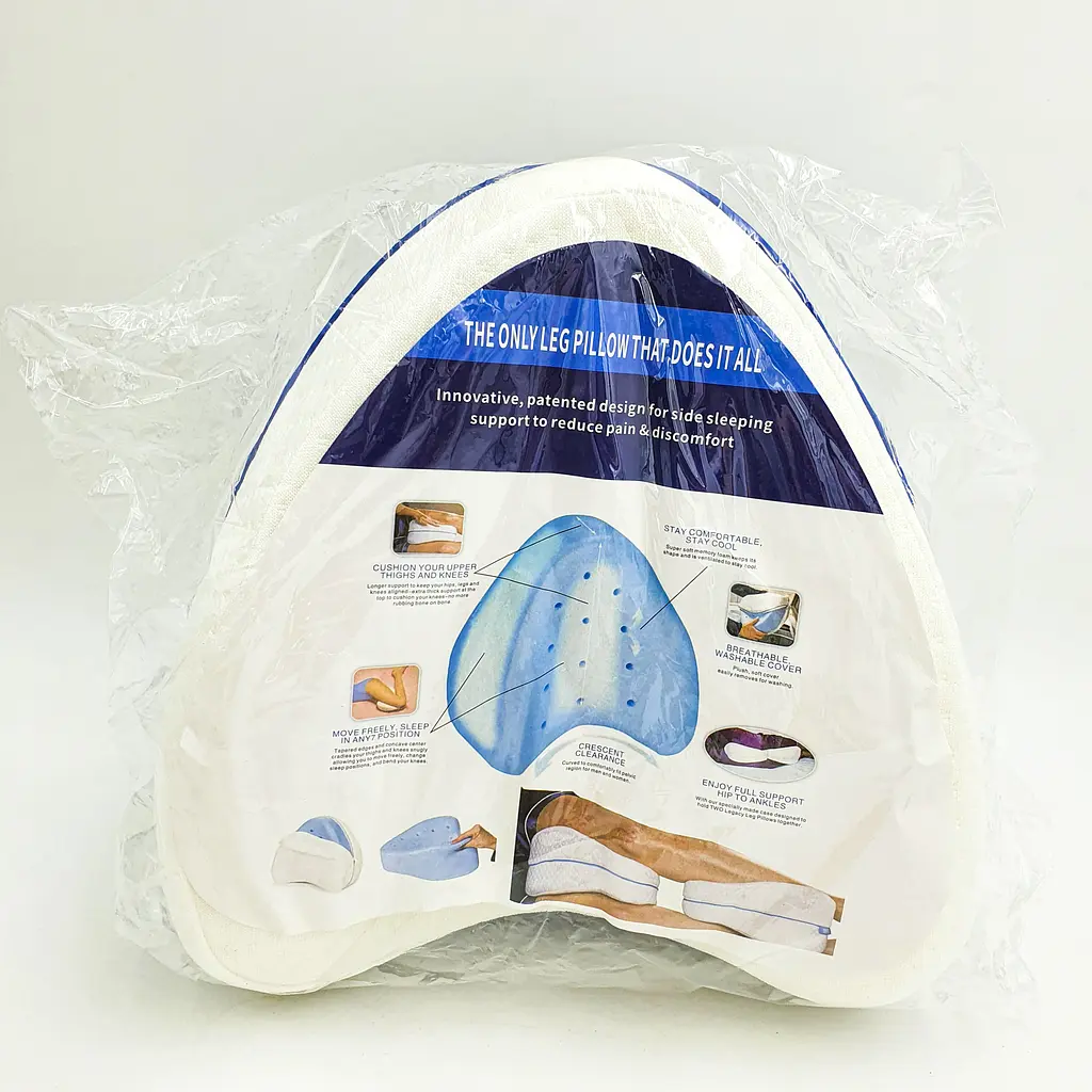 Ортопедична анатомічна подушка для ніг та колін з ефектом пам'яті LEG PILLOW біла - фото 8