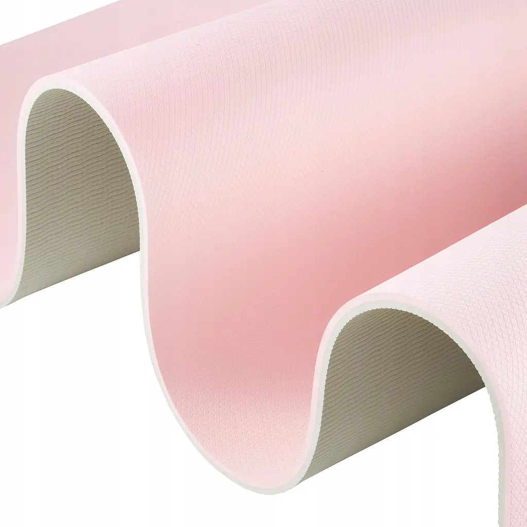 Килимок (мат) спортивний 4FIZJO TPE 180 x 60 x 0.6 см для йоги та фітнесу Pink/Grey (P-5907739317063) - фото 10