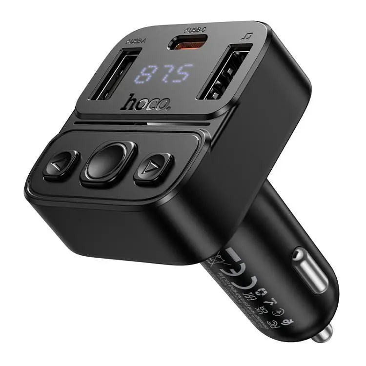 АЗП з FM-модулятором HOCO E87 Delta 35W(1A1C) BT FM transmitter
