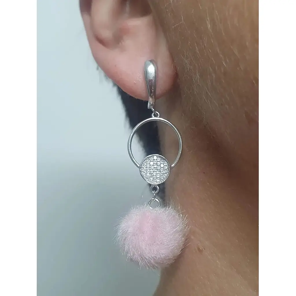 Серебряные серьги Серебряный рай с фианитами. 1112 072363 - фото 4