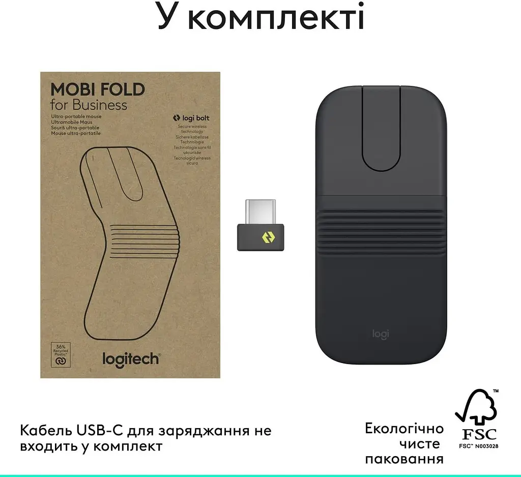 Мышь Logitech MOBI FOLD For Business Graphite (L910-007605) - фото 14