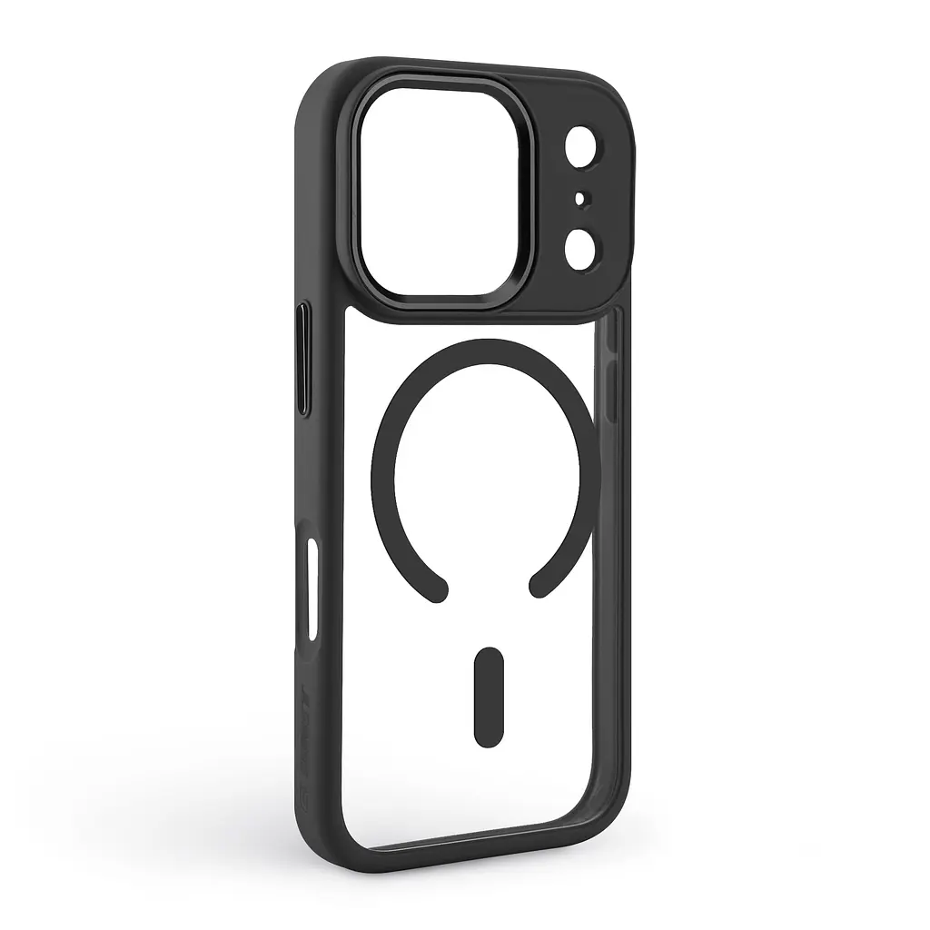 Чехол Apple iPhone 17 Pro, Unit MagSafe, черный, прозрачный, магсейф, противоударный, магнитный, панель-накладка с поддержкой MagSafe, с поддержкой беспроводной зарядки, TPU+PC, защита всего корпуса, ударопрочный, ArmorStandart (ARM87910) - фото 2
