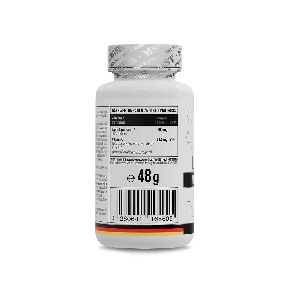 Альфа-ліпоєва кислота MST Nutrition Alpha Lipoic Acid, 60 капсул з вітаміном С - фото 2