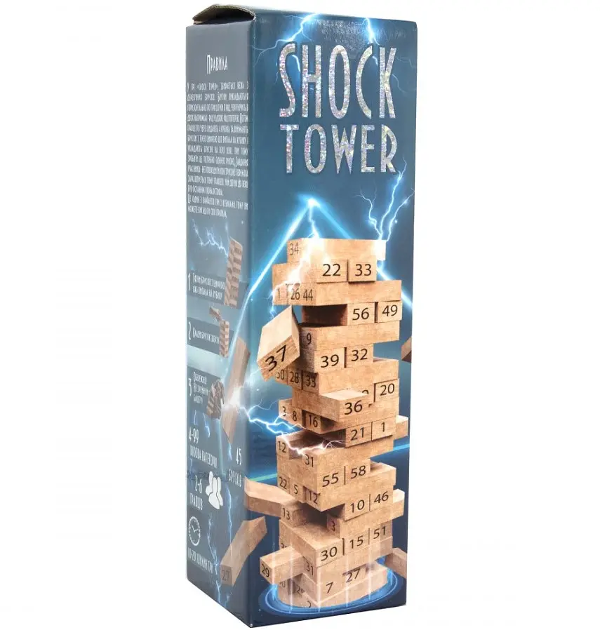 Настільна гра Strateg Shock Tower Шок Товер Дженга (30858)
